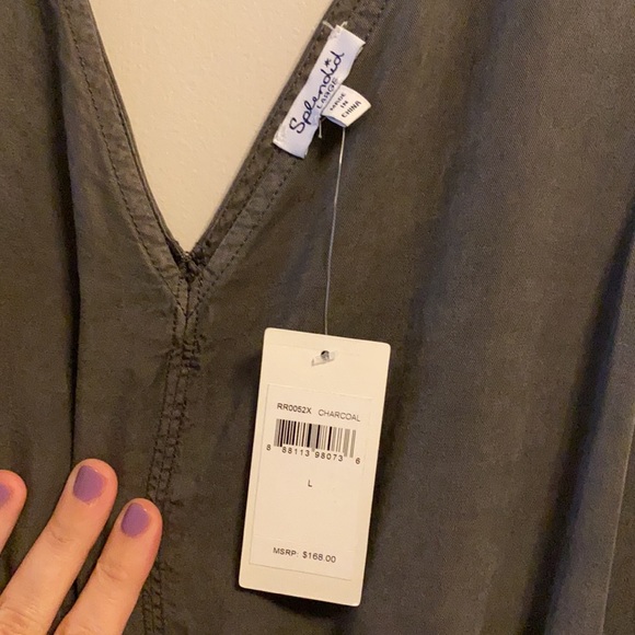 Splendid Charcoal Suede Jumpsuit - Picture 2 of 5